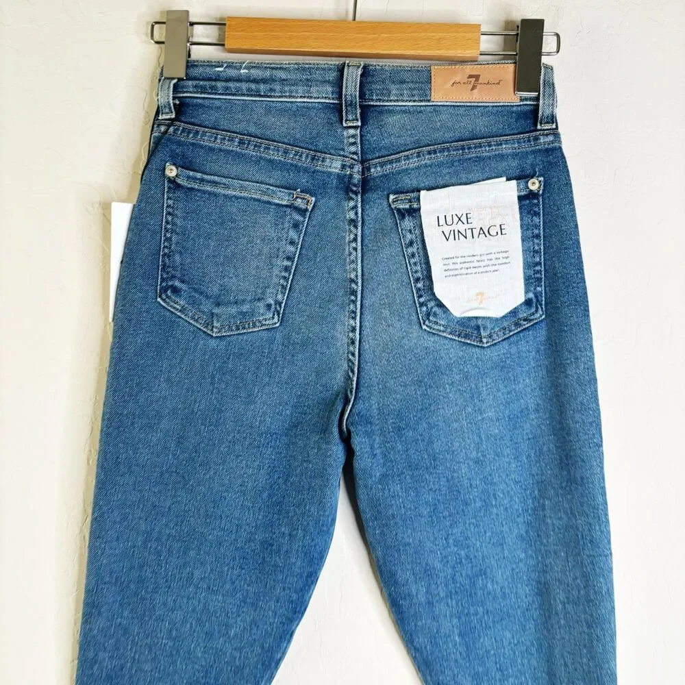 7 For All Mankind Luxe Skinny Jeans Gold